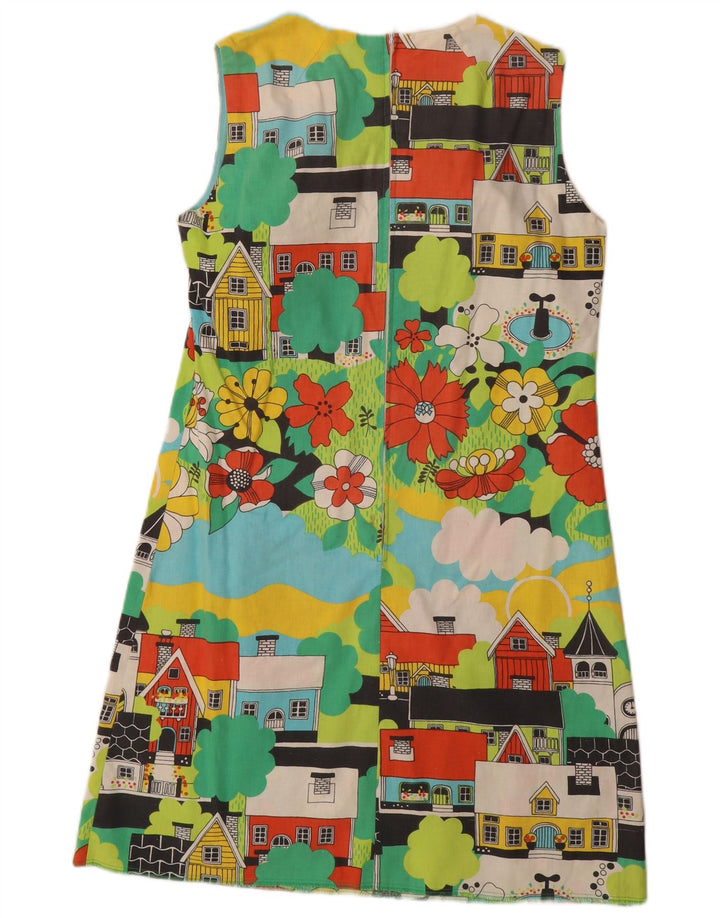 VINTAGE Robe basique pour femme IT 42 Medium Multicolore Floral Nouveauté