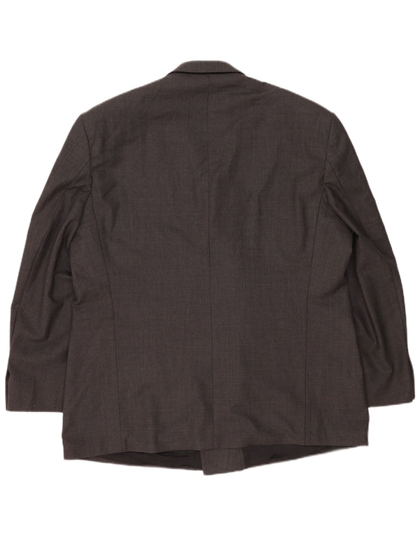 Marks & Spencer Veste blazer double boutonnage pour homme UK 46 XL Gris laine vierge