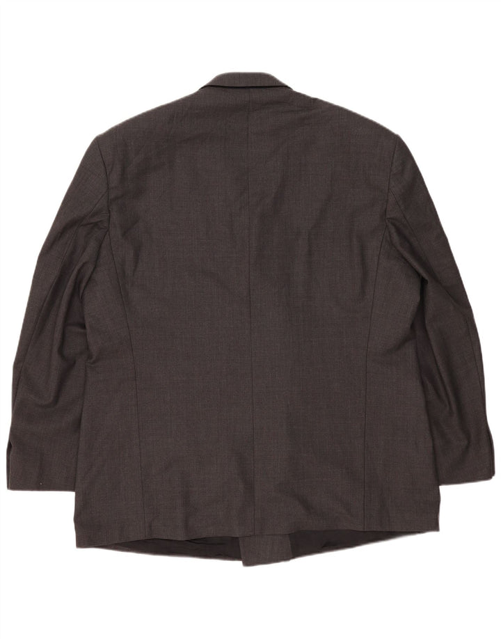 Marks & Spencer Veste blazer double boutonnage pour homme UK 46 XL Gris laine vierge