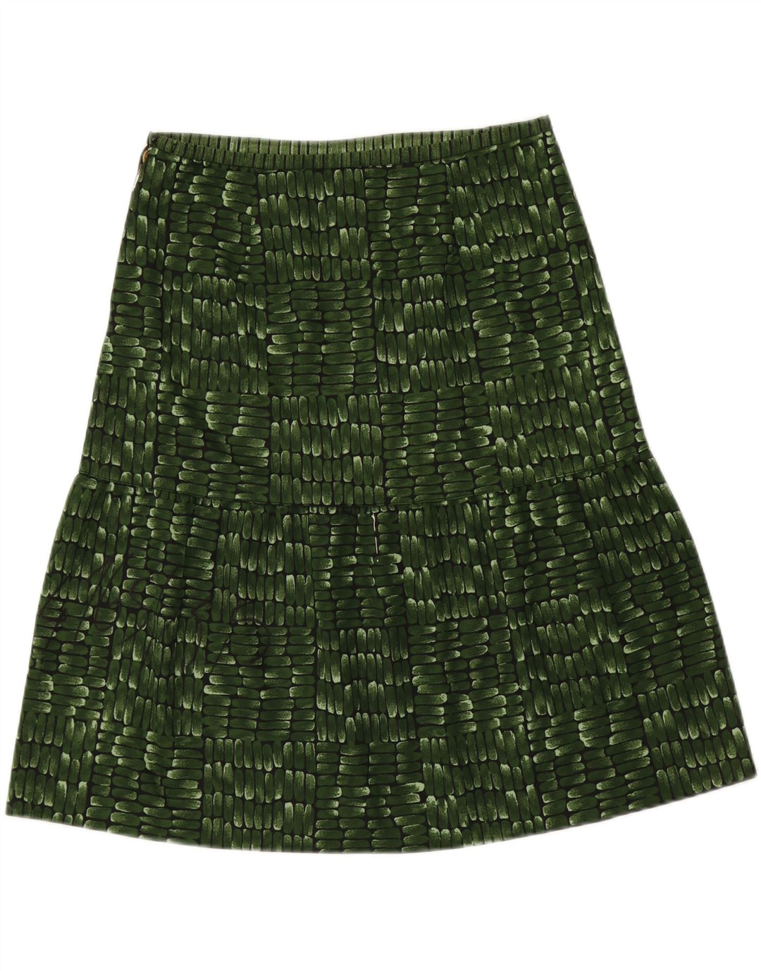VINTAGE Womens Abstract Pattern A-Line Skirt W31 Large  Green Vintage Vintage and Second-Hand Vintage from Messina Hembry 