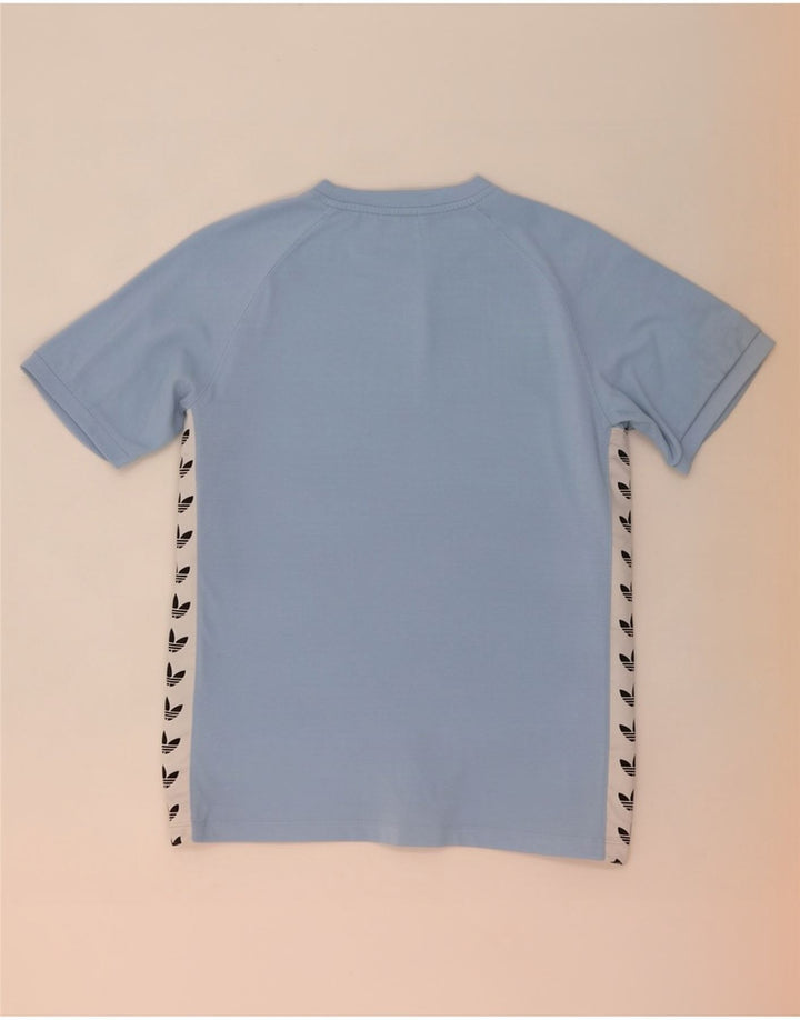 Adidas T-shirt graphique pour homme en polyester color block bleu moyen