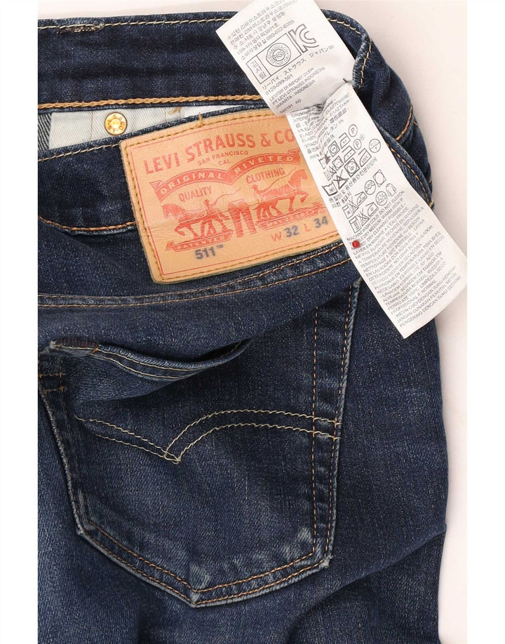 Levi's Jean Slim 511 Homme W32 L34 Bleu Marine Coton