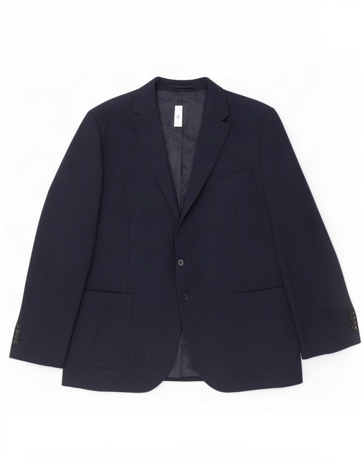 Marks & Spencer Veste blazer à 2 boutons pour homme UK 48 4XL Bleu marine Polyamide