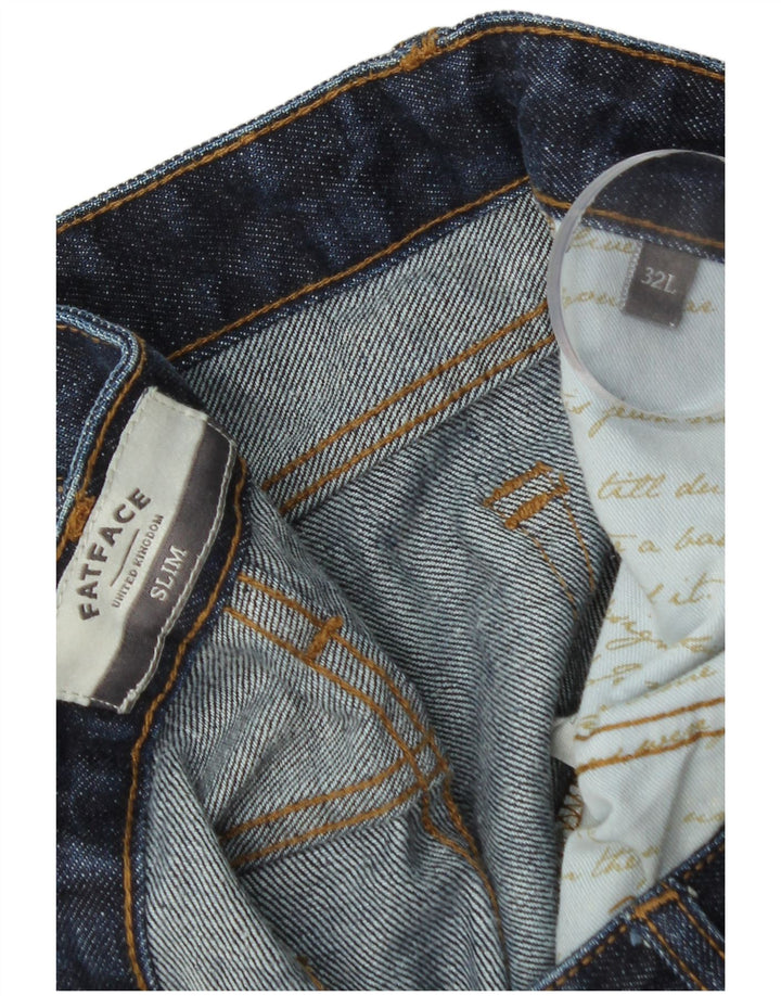 Fat Face Jean Slim Homme W32 L34 Bleu Marine Coton