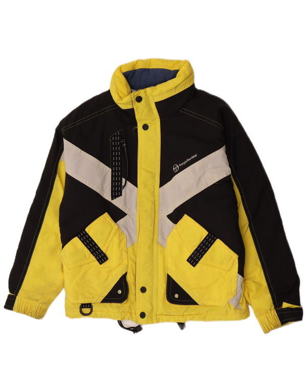Sergio Tacchini Veste de ski à capuche pour homme UK 36 Small Yellow Colourblock