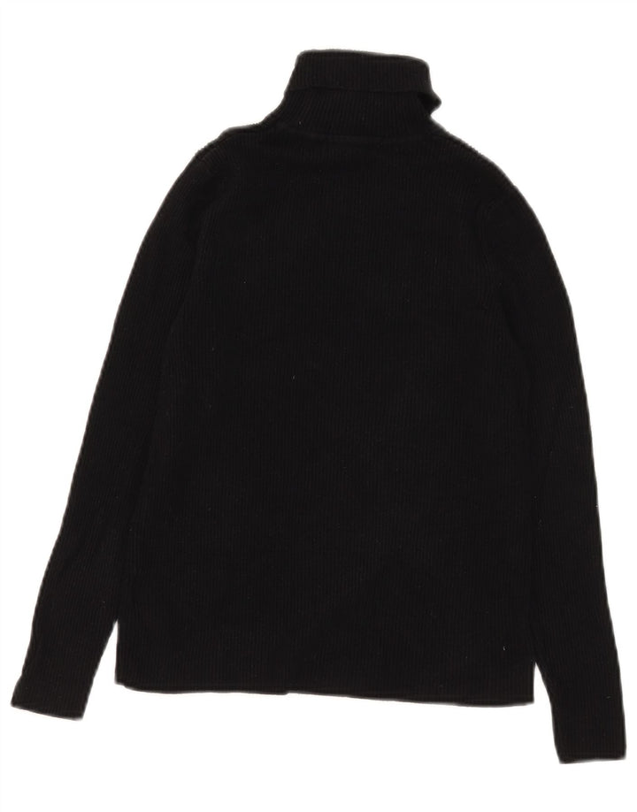 Marks & Spencer Pull court à col roulé pour femme UK 12 Medium Noir
