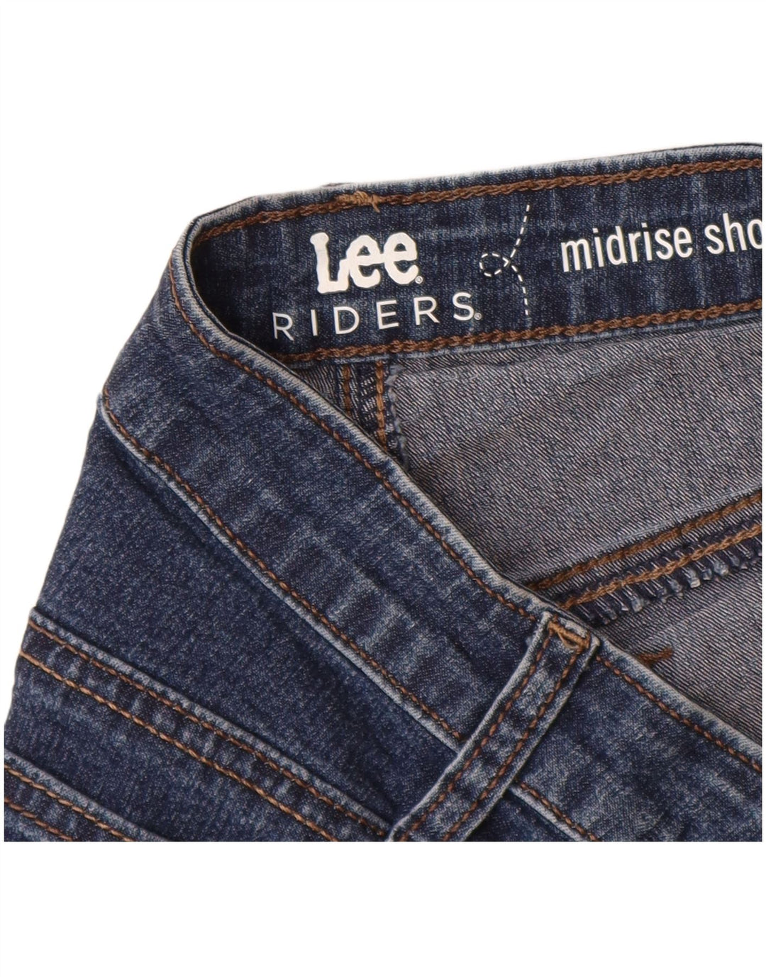 LEE Short en jean Riders taille moyenne pour femme US 8 Medium W28 Bleu Coton