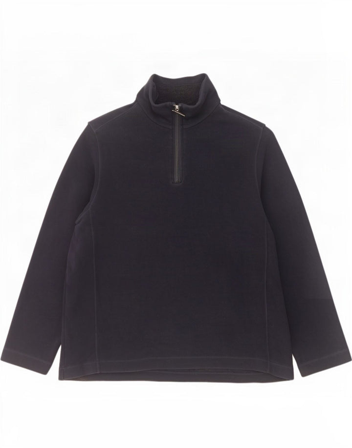 Marks & Spencer Sweat-shirt à col zippé pour homme XL Bleu marine Coton