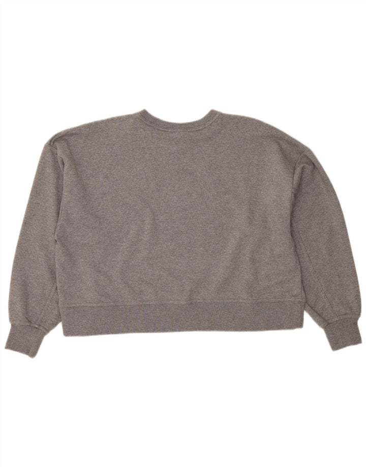 NIKE Sweat-shirt court graphique surdimensionné pour femme UK 16 Grand Gris