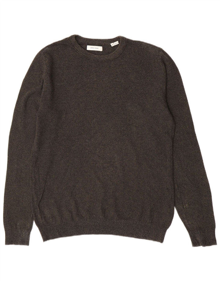 Jack & Jones Pull Col Rond Homme Vert Moyen Coton