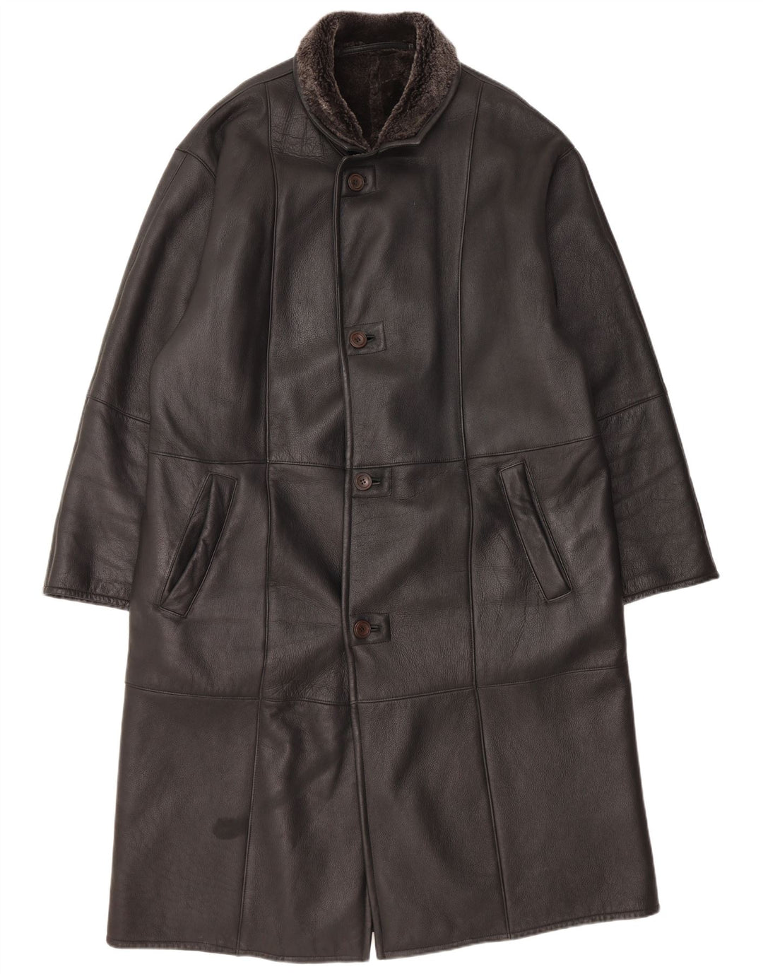 Bugatti Manteau en peau de mouton pour homme EU 56 3XL Cuir noir