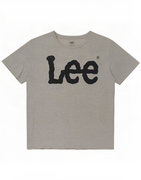 Lee T-shirt graphique pour femme UK 20 2XL Gris Coton