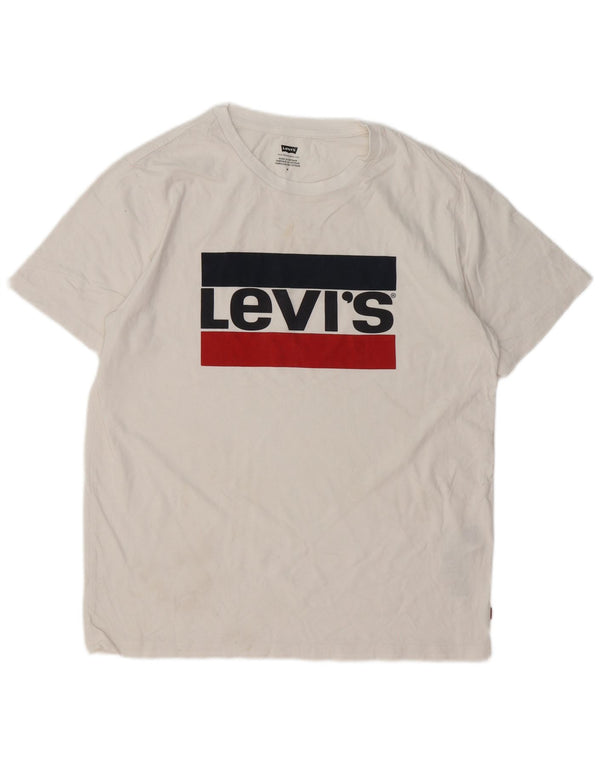 Levi's Tee-Shirt Graphique Homme Blanc Moyen Coton