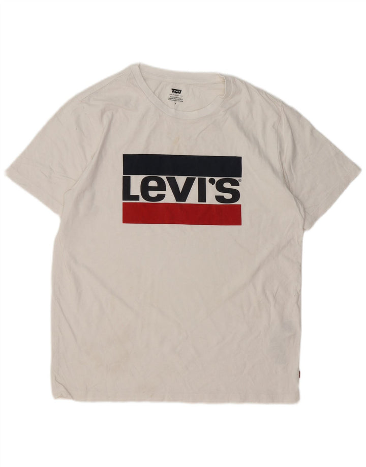 Levi's Tee-Shirt Graphique Homme Blanc Moyen Coton