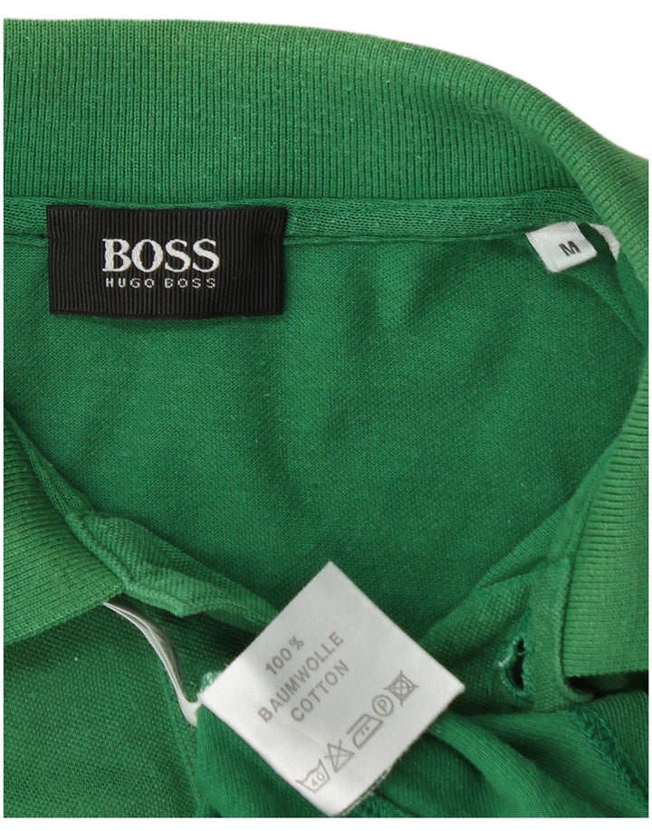 HUGO BOSS Polo Homme Vert Moyen Coton
