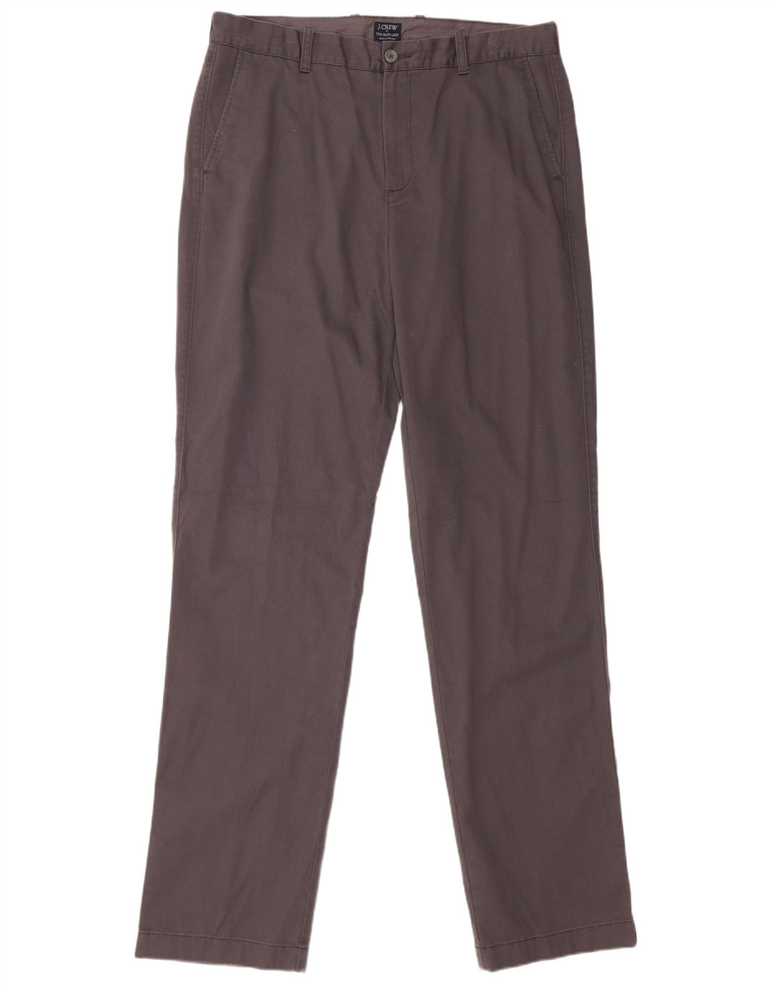 J. CREW Pantalon Chino Droit The Bleecker Homme W34 L36 Gris Coton