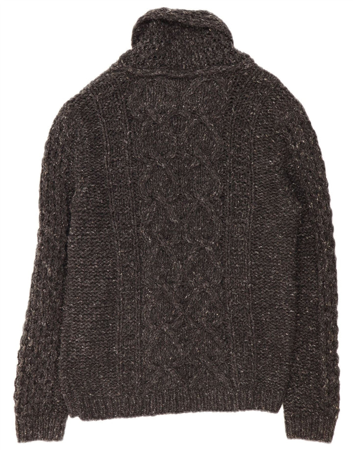 DIESEL Cardigan Homme Pull Large Gris Moucheté Laine