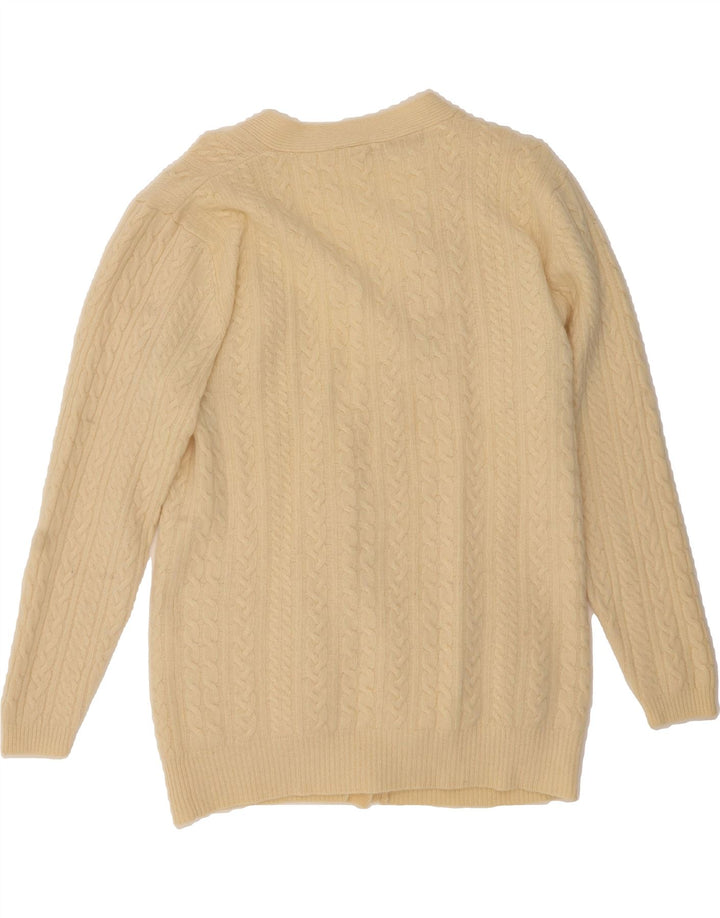 AMANDA SMITH  Womens Cardigan Sweater UK 16 Large Beige Lambswool Vintage Amanda Smith and Second-Hand Amanda Smith from Messina Hembry 