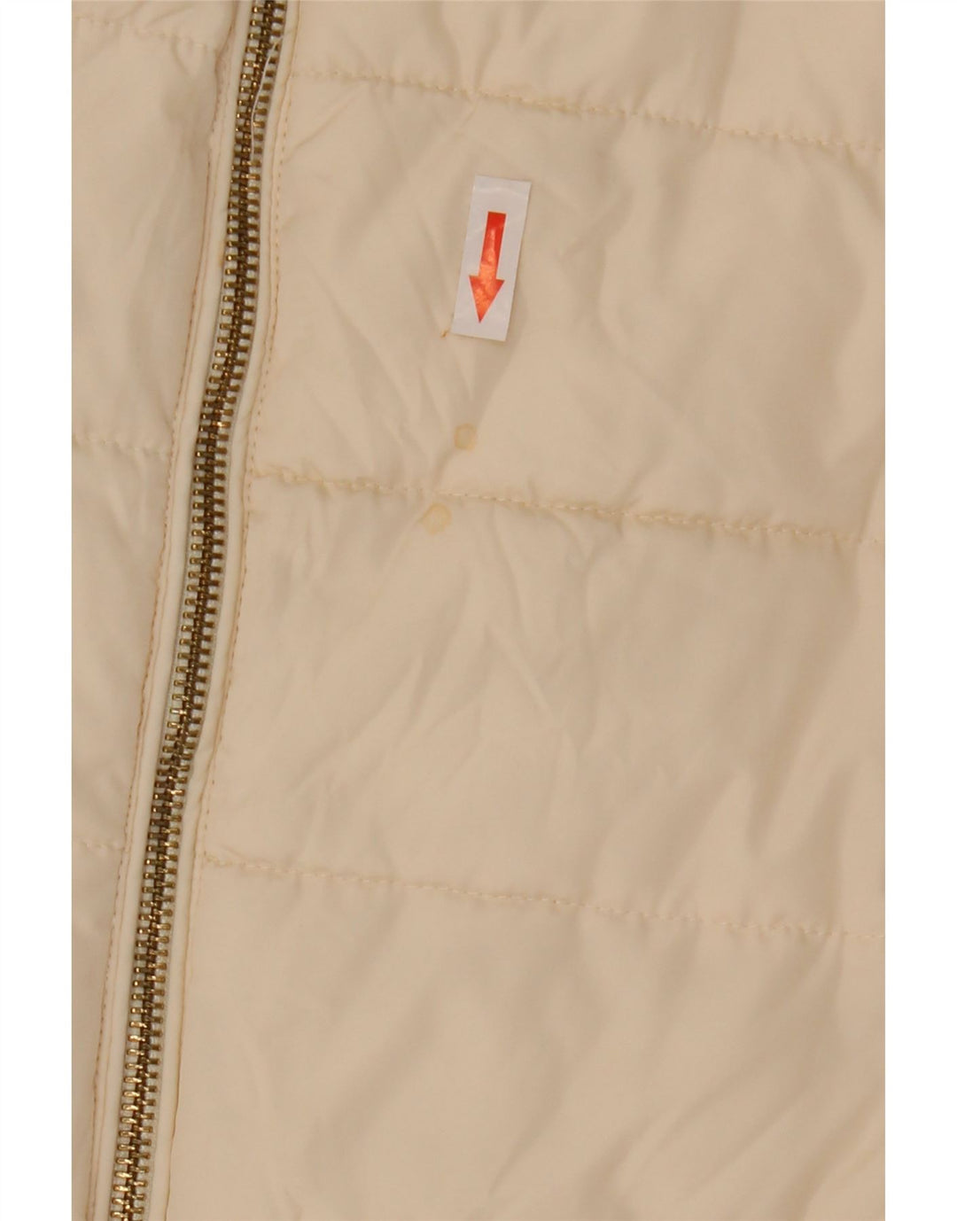 Zara Veste matelassée surdimensionnée pour femme UK 10 Petit polyester blanc