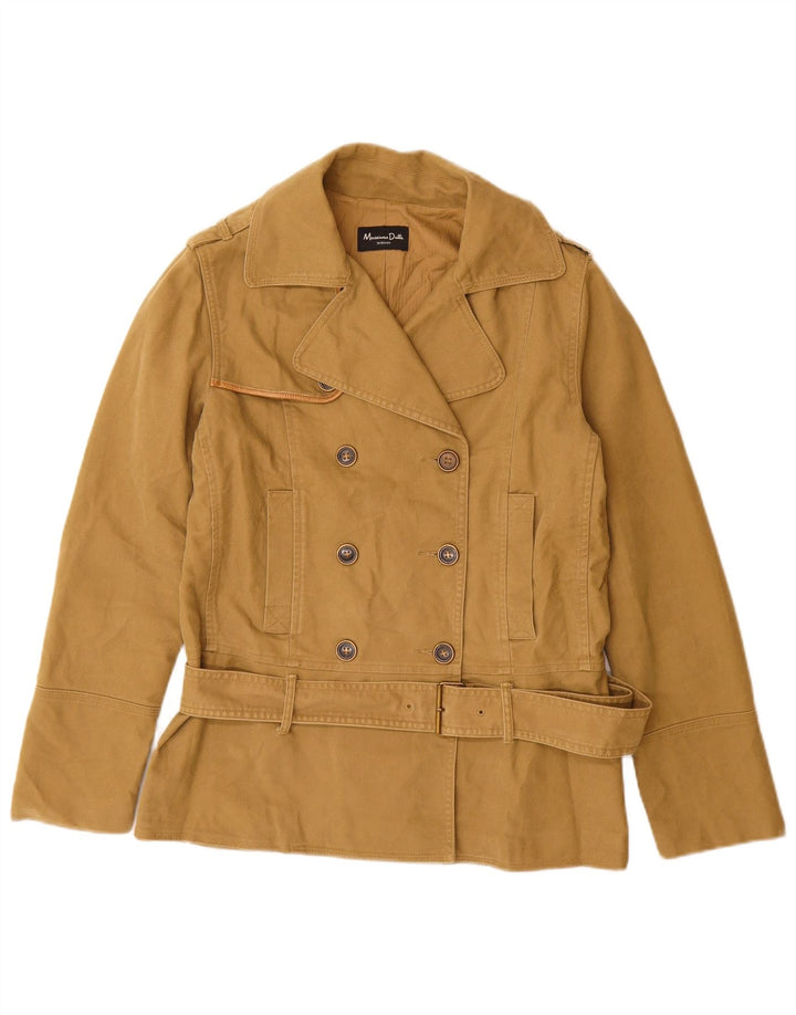 Massimo Dutti Caban Femme UK 14 Coton Beige Moyen