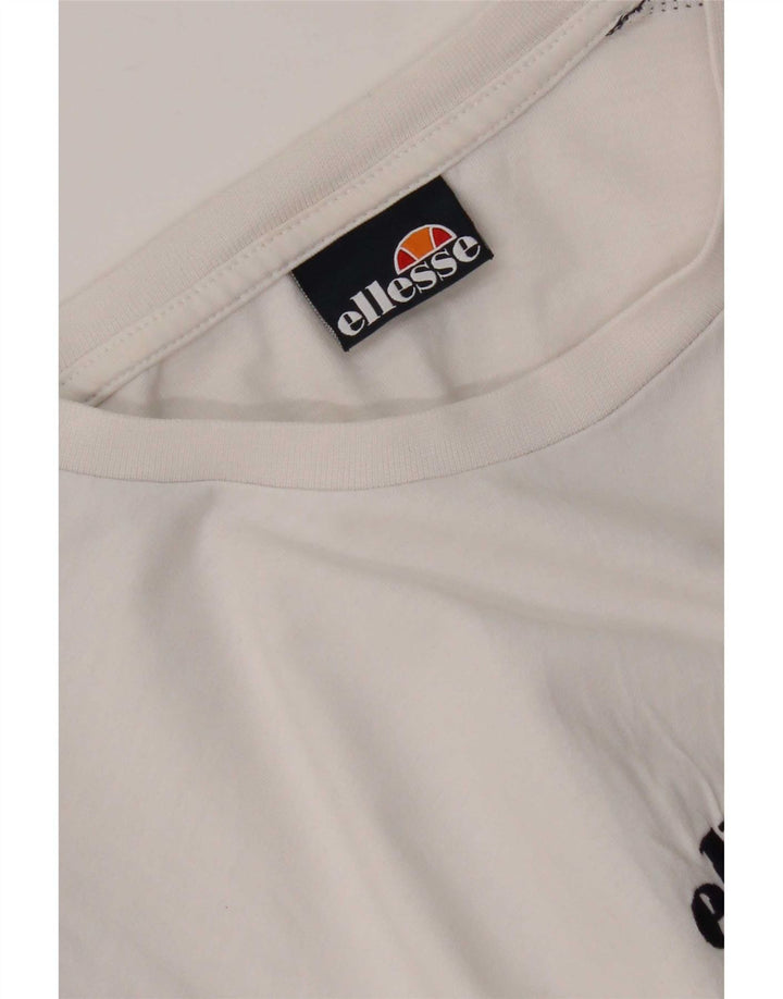 Ellesse T-Shirt Graphique Homme Petit Blanc Colourblock