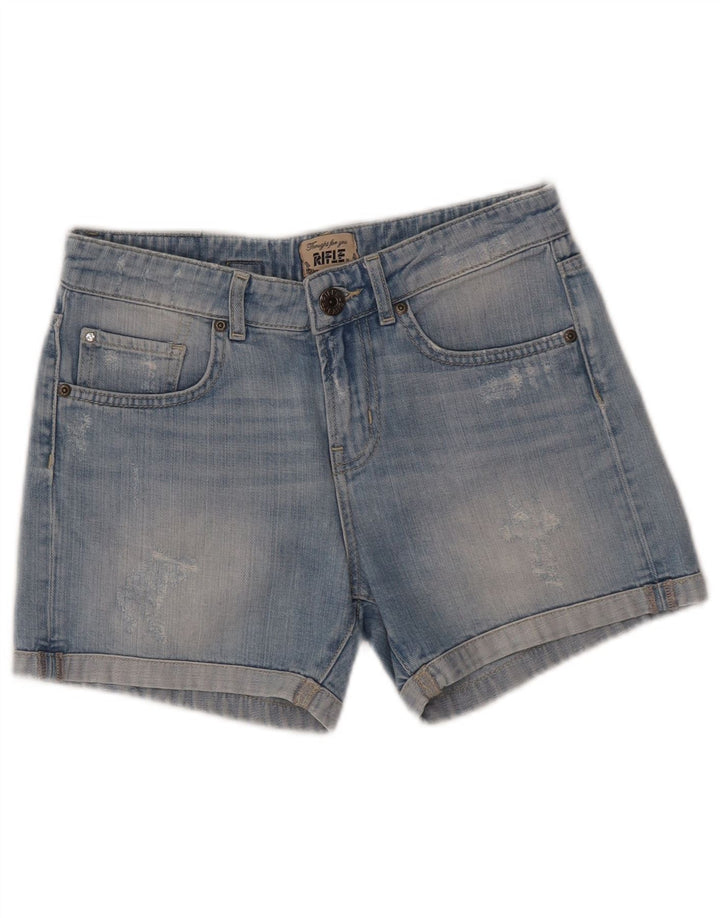 Short en jean vieilli pour femme Rifle W25 XS en coton bleu