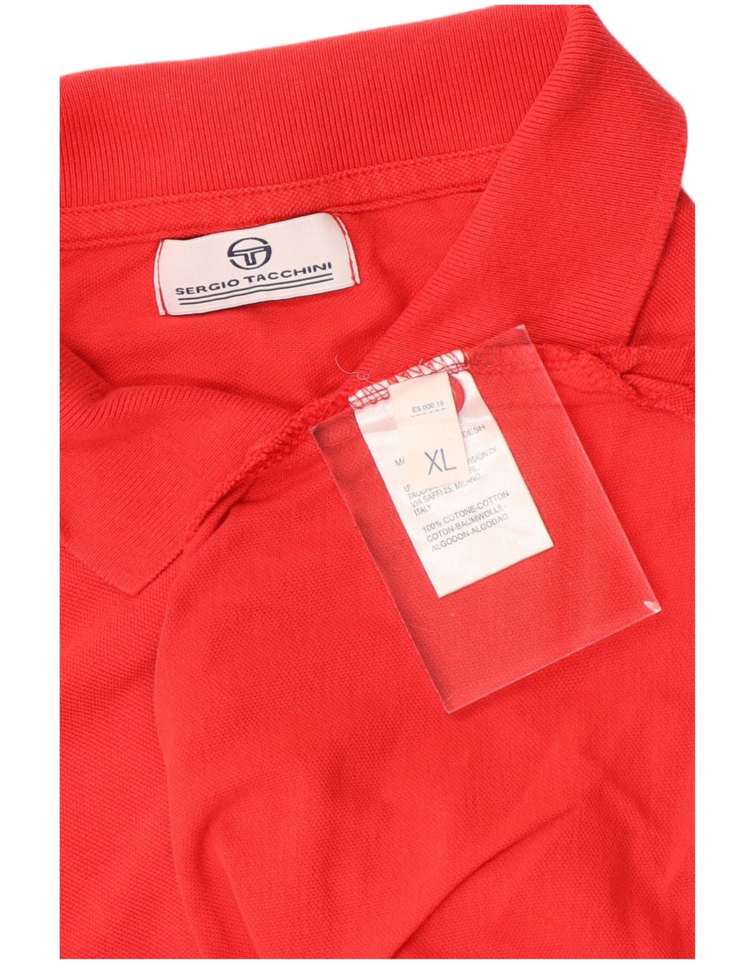 SERGIO TACCHINI Polo Manches Longues Homme XL Rouge Coton