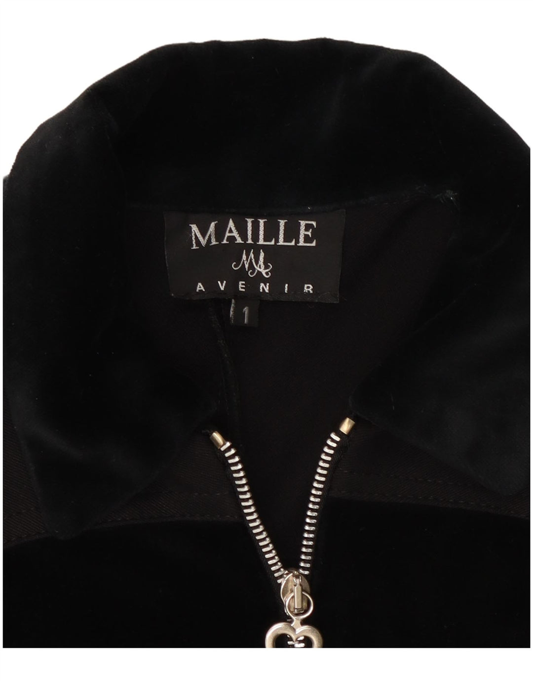 Maille Veste Blouson Femme UK 8 Petit Nylon Colorblock Noir