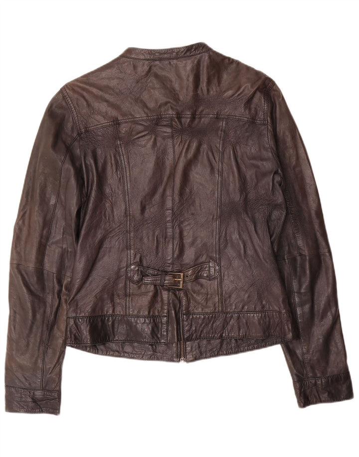 Conbipel Veste en Cuir Courte Femme IT 46 Grand Cuir Noir