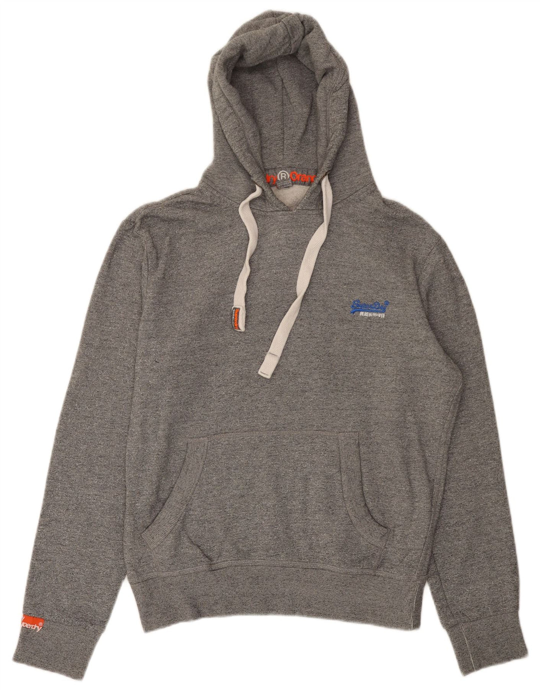 SUPERDRY Pull à Capuche Homme Gris Moyen Moucheté Coton