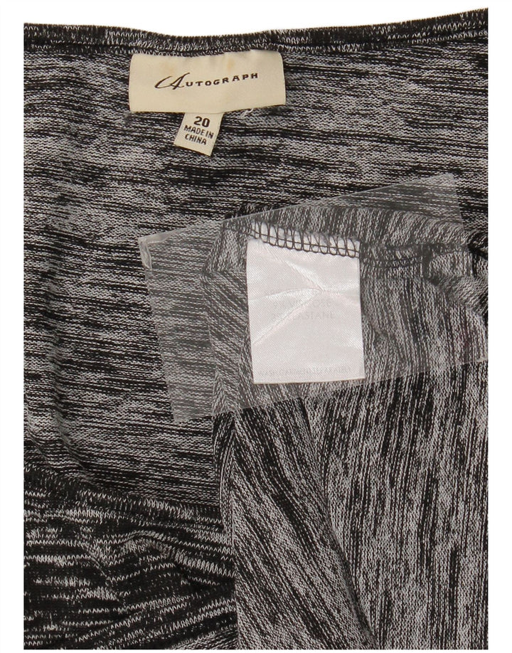Marks & Spencer Chemisier autographe pour femme UK 20 2XL Noir moucheté