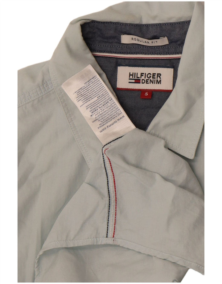 Tommy Hilfiger Chemise à manches courtes pour hommes Petit coton bleu