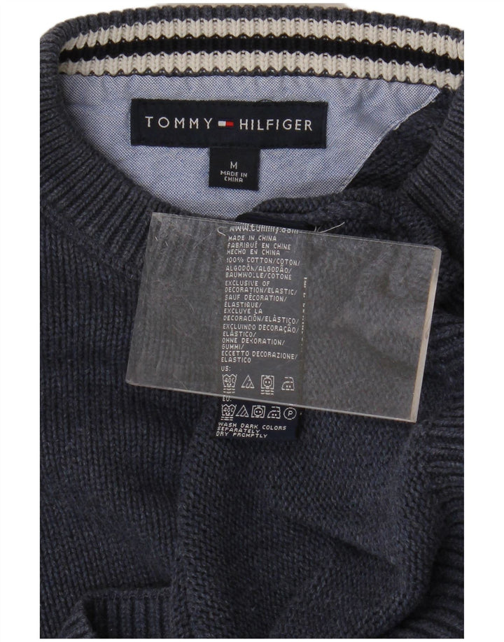 TOMMY HILFIGER Pull Col Ras du Cou Homme Bleu Marine Moyen Coton