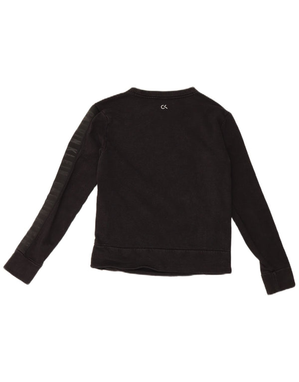 Calvin Klein Sweat-shirt surdimensionné graphique pour femme UK 6 XS Noir
