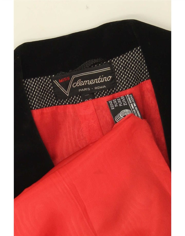 Clementino Veste Blazer Double Boutonnage Femme EU 36 Petite Laine Grise
