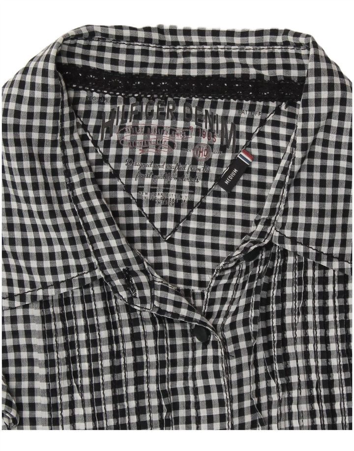 TOMMY HILFIGER Chemisier sans manches pour femme UK 14 Medium Black Gingham