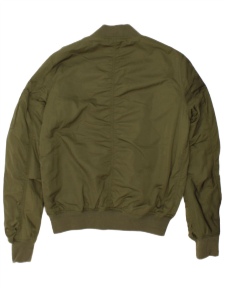 Topshop Veste Bomber Femme UK 8 Petit Kaki Polyester