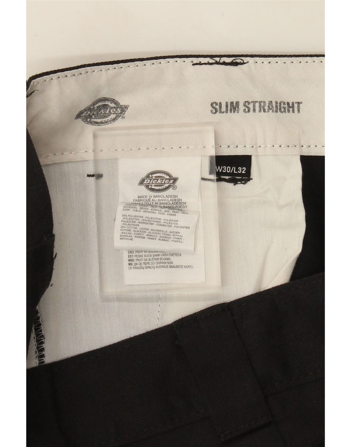 Dickies Pantalon Chino Slim Droit Homme W30 L32 Noir Polyester