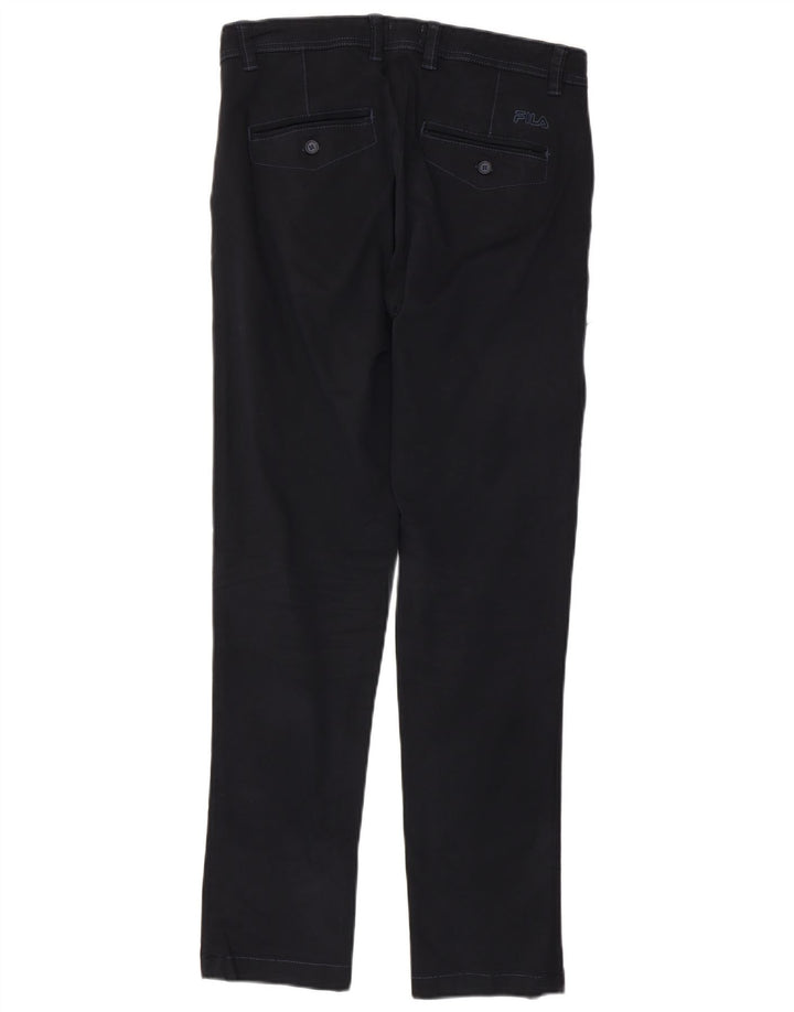 Fila Pantalon Chino Slim Homme IT 46 Small W36 L30 Bleu Marine