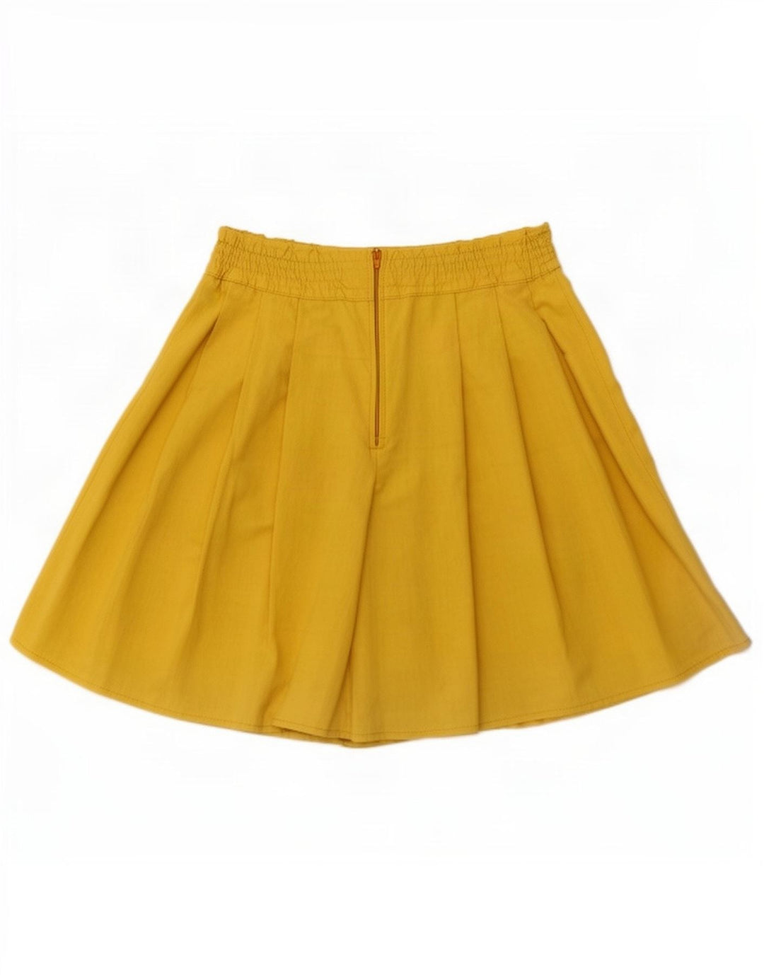 vintage Femme Skort Mini Jupe W26 Petite Viscose Jaune