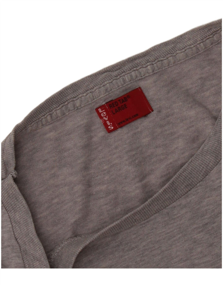 Levi's T-Shirt Top Homme Gris Moucheté Large