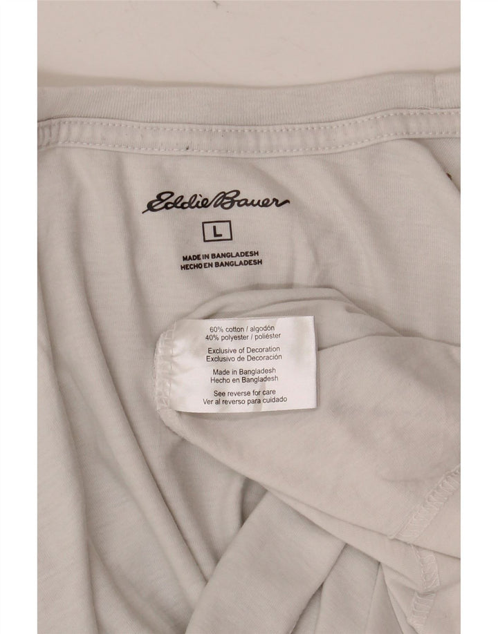 EDDIE BAUER T-Shirt Homme Haut Large Coton Blanc