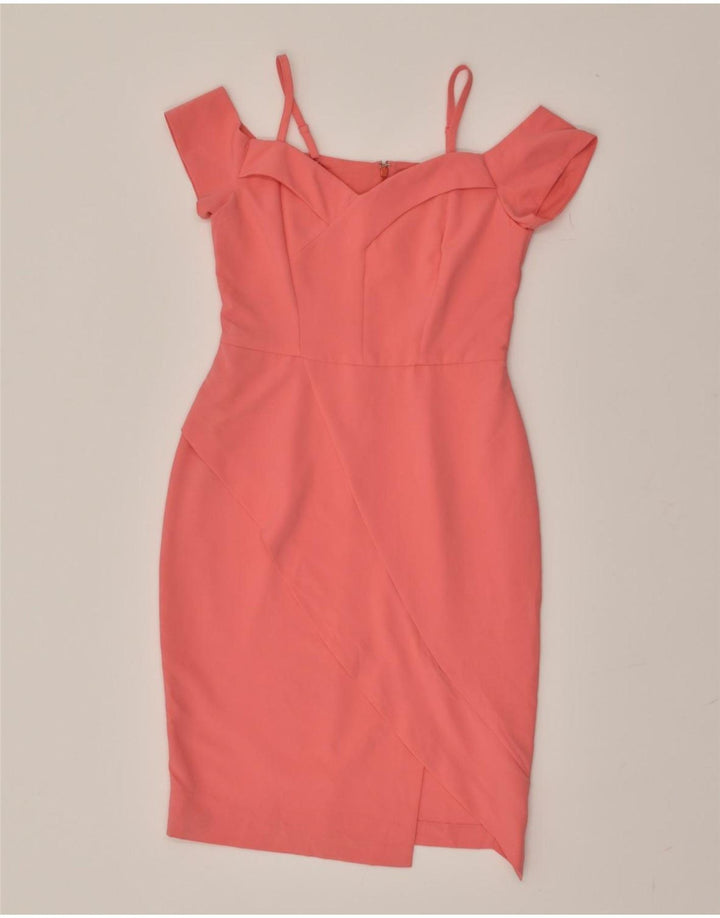 COAST Robe moulante pour femme UK 10 Petit Rose Polyester