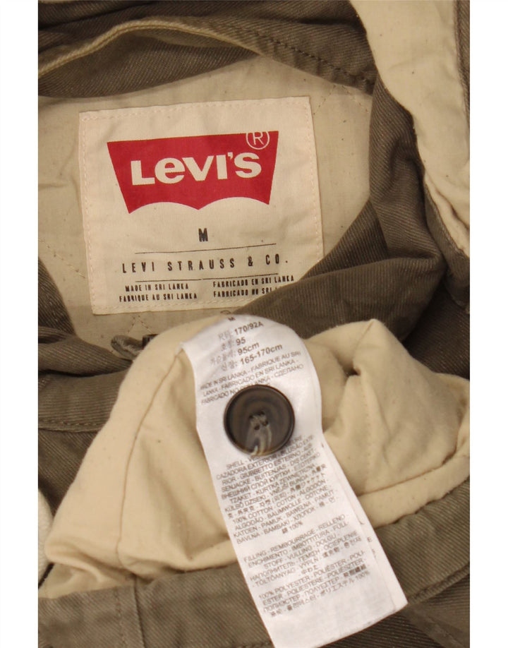 Levi's Veste militaire à capuche pour homme UK 38 Medium Kaki Coton