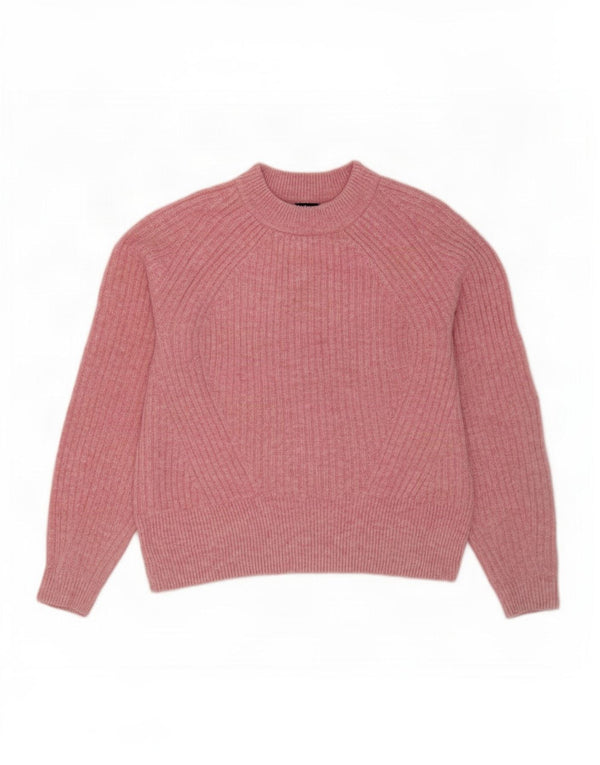 Marks & Spencer Pull surdimensionné à col rond pour femme UK 10 Petit Rose