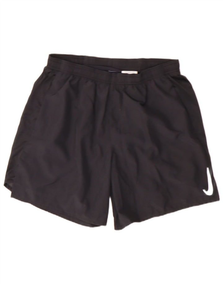 NIKE Short de sport Dri Fit pour femme UK 16 Large Noir Polyester