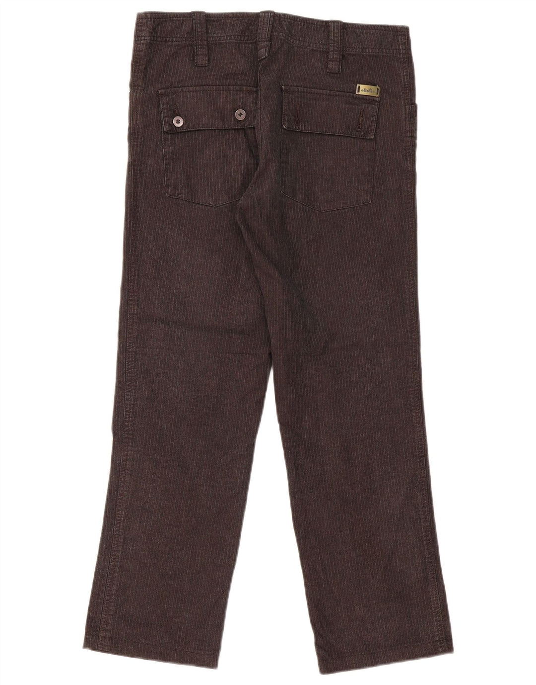 ELLESSE Pantalon cargo droit pour femme IT 44 Medium W32 L28 Gris à fines rayures