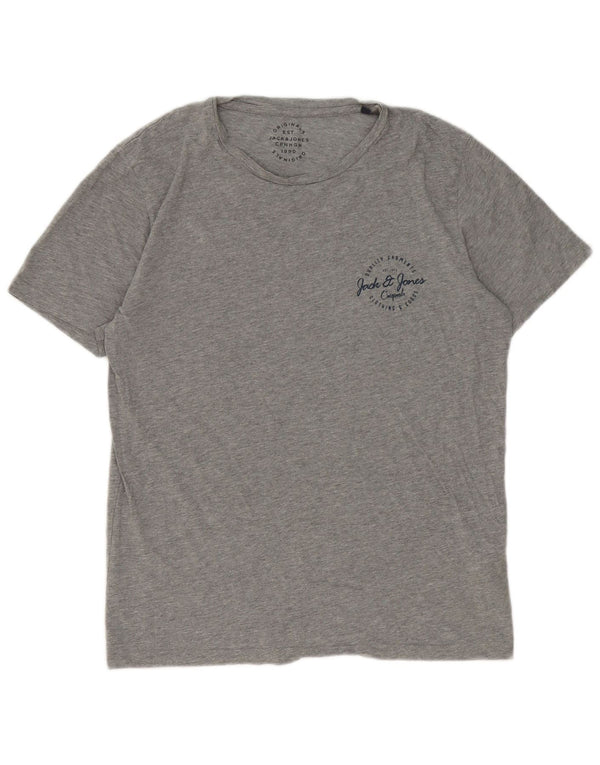 Jack & Jones T-Shirt Homme Haut Large Gris Moucheté Coton