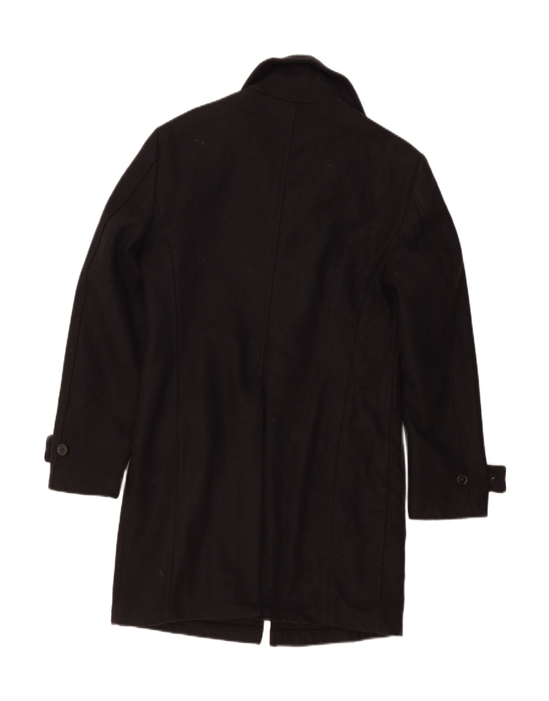 vintage Homme Pardessus IT 48 Laine Noire Moyenne