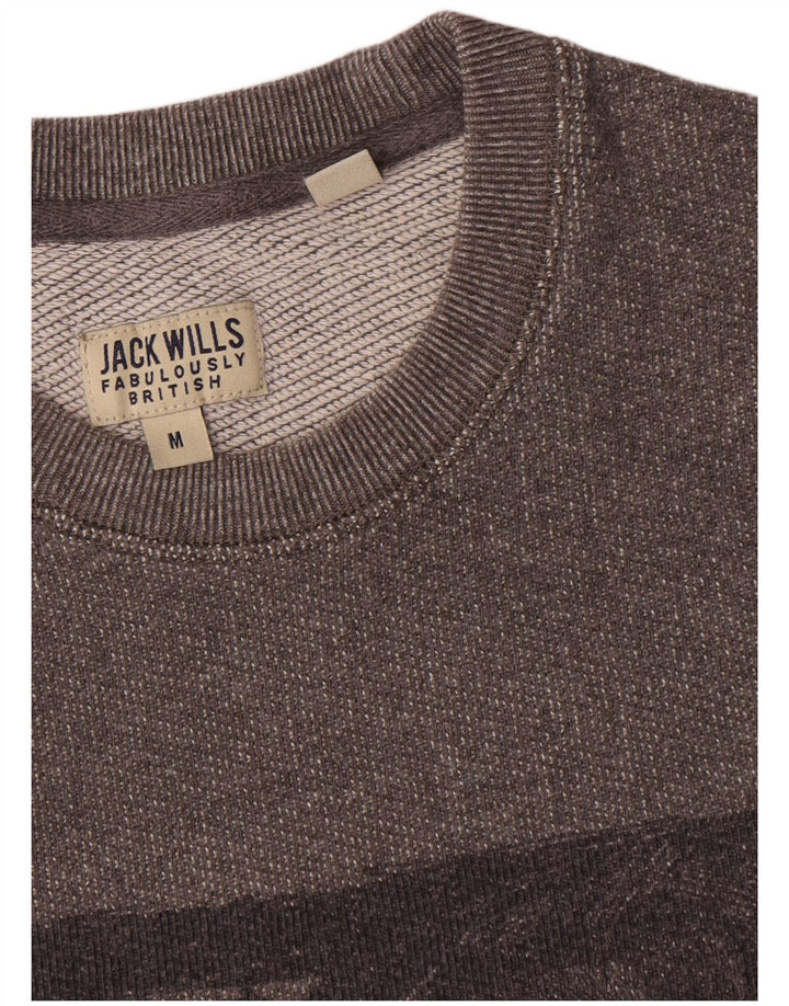 Jack Wills Sweat-Shirt Graphique Homme Gris Moyen Coton